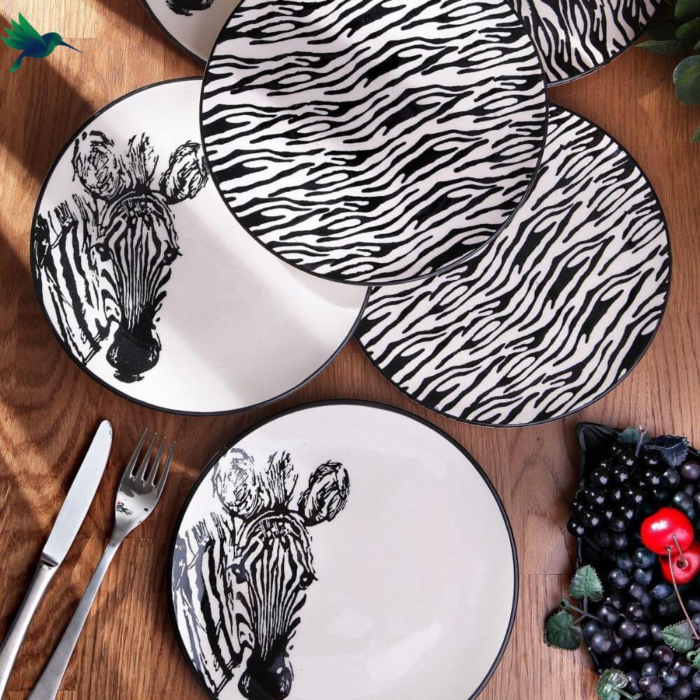 Assiette Zèbre Déco-exotique.fr