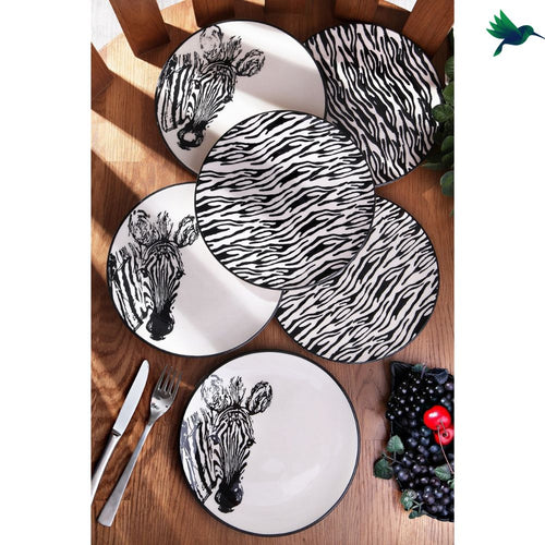 Assiette Zèbre Déco-exotique.fr