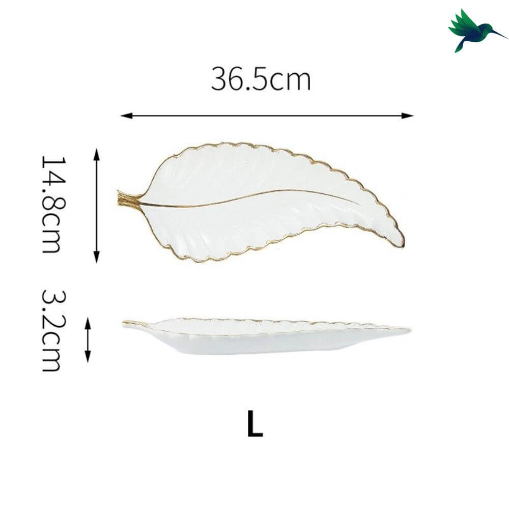 Assiette céramique Feuille Déco-exotique.fr