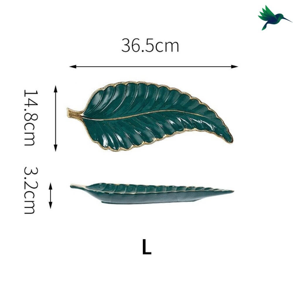 Assiette céramique Feuille Déco-exotique.fr