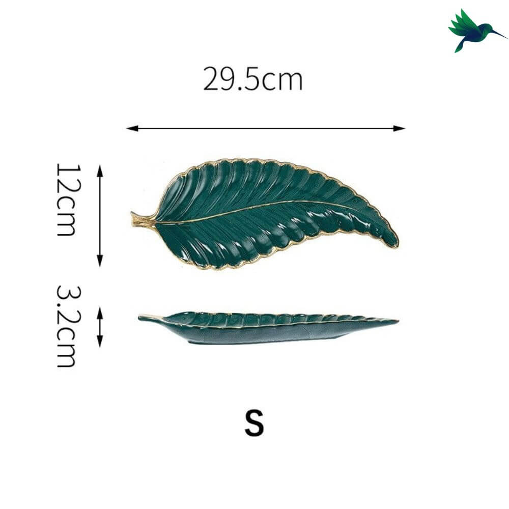 Assiette céramique Feuille Déco-exotique.fr