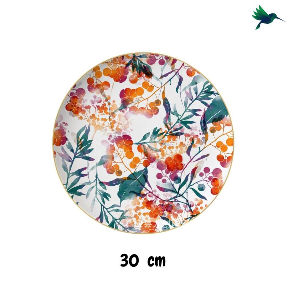 Assiette fleur exotique Déco-exotique.fr