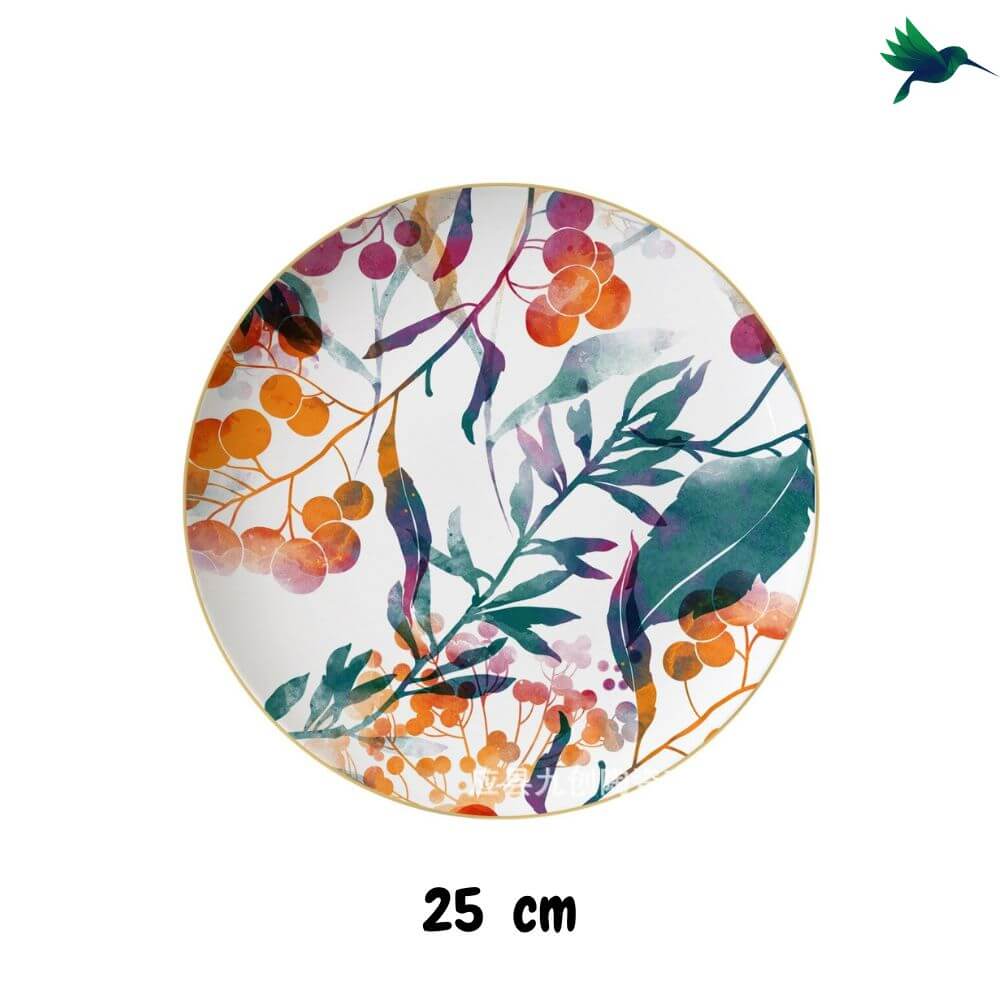 Assiette fleur exotique Déco-exotique.fr