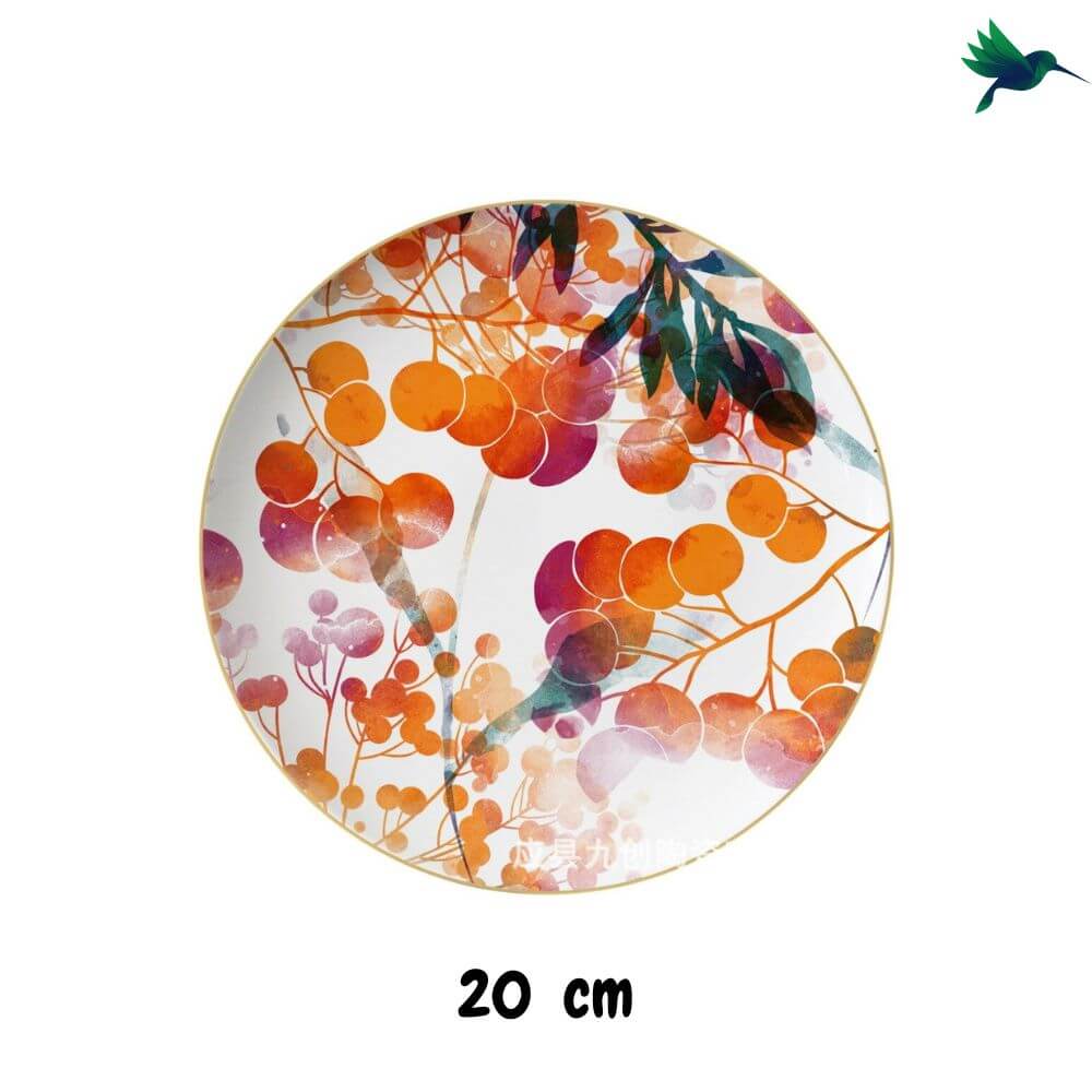 Assiette fleur exotique Déco-exotique.fr