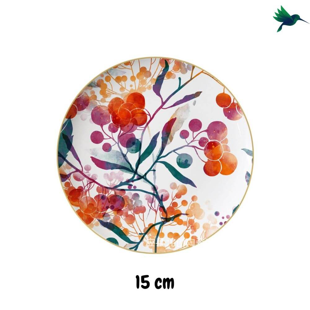 Assiette fleur exotique Déco-exotique.fr