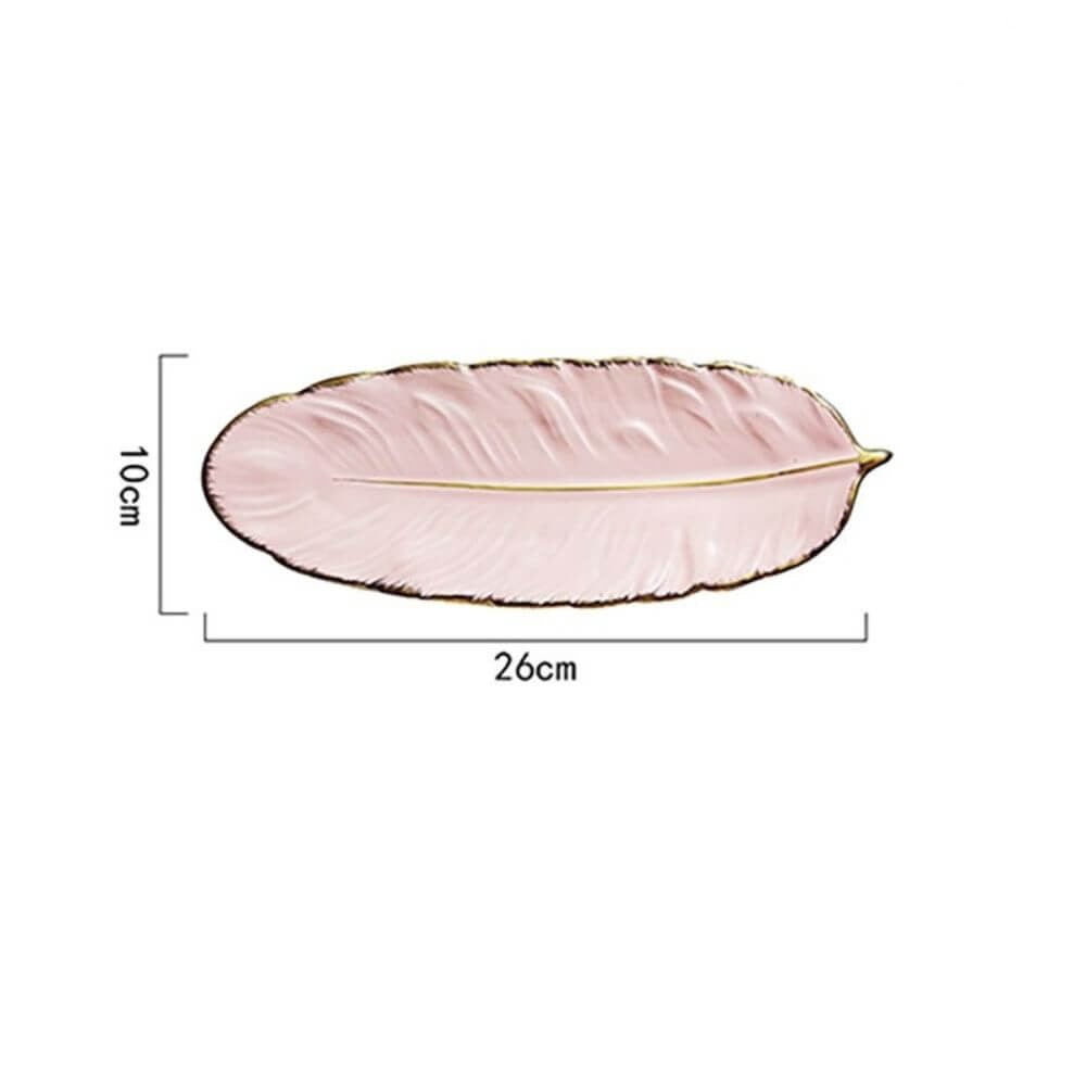 Assiette forme Plume Déco-exotique.fr