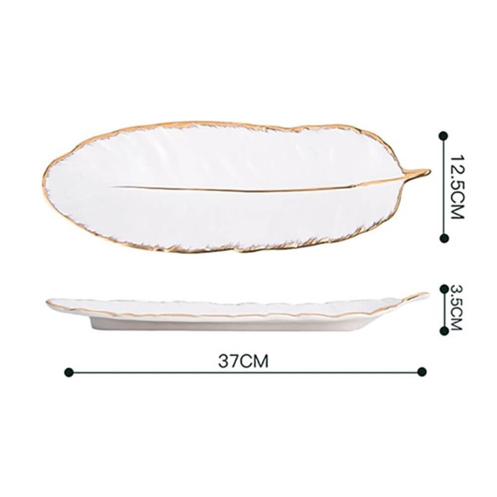 Assiette forme Plume Déco-exotique.fr