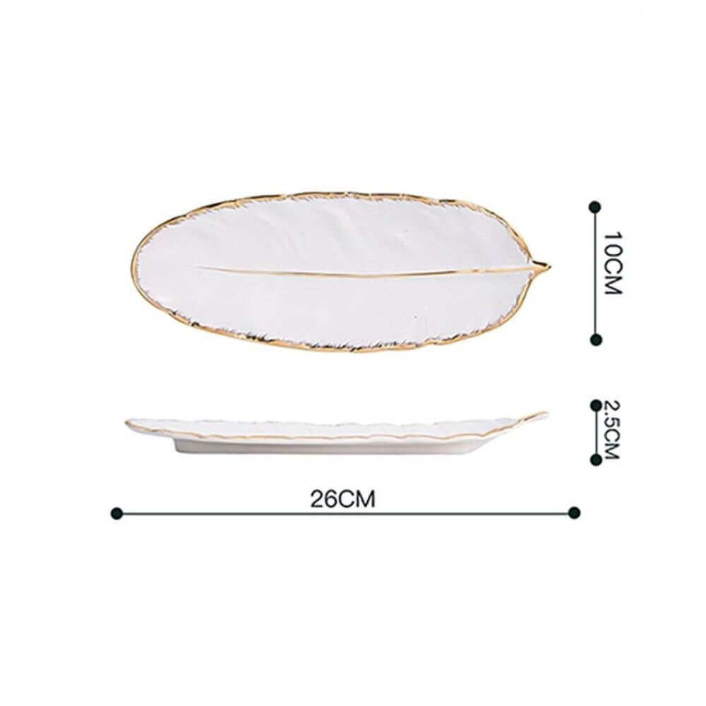 Assiette forme Plume Déco-exotique.fr