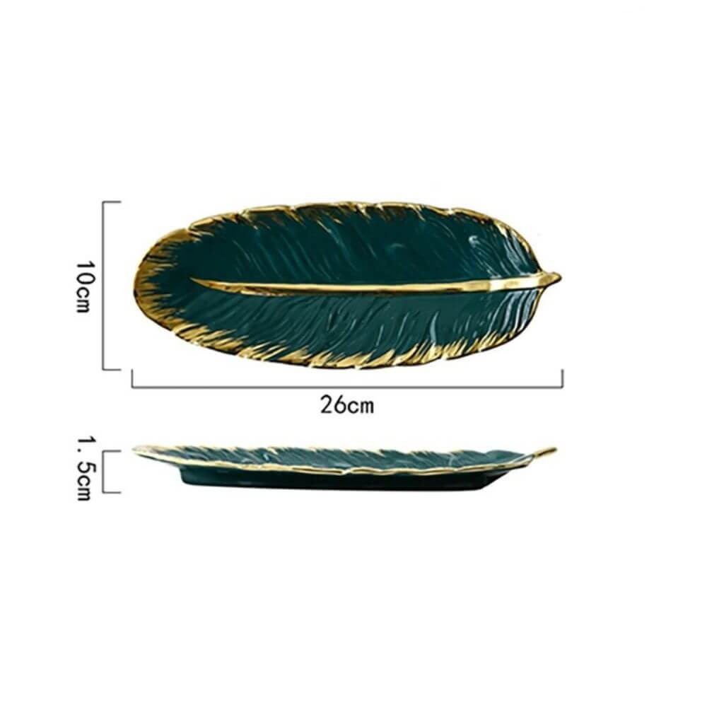Assiette forme Plume Déco-exotique.fr