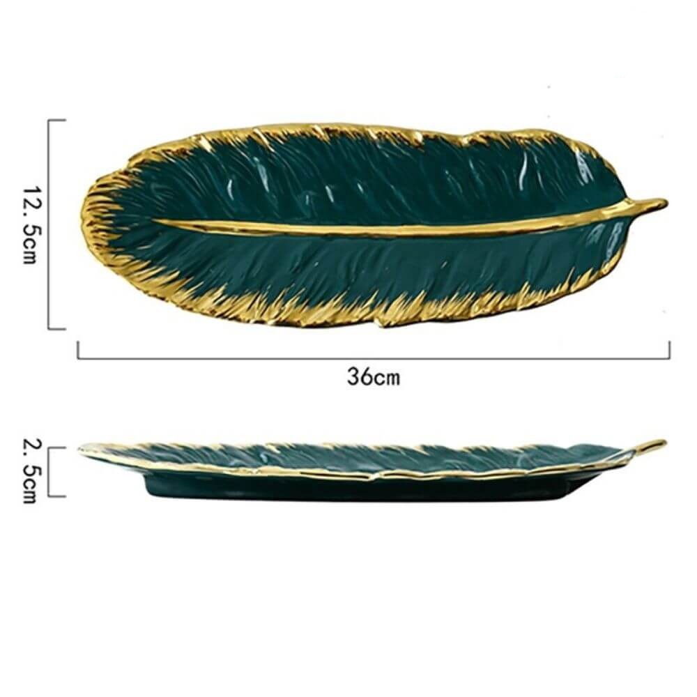 Assiette forme Plume Déco-exotique.fr
