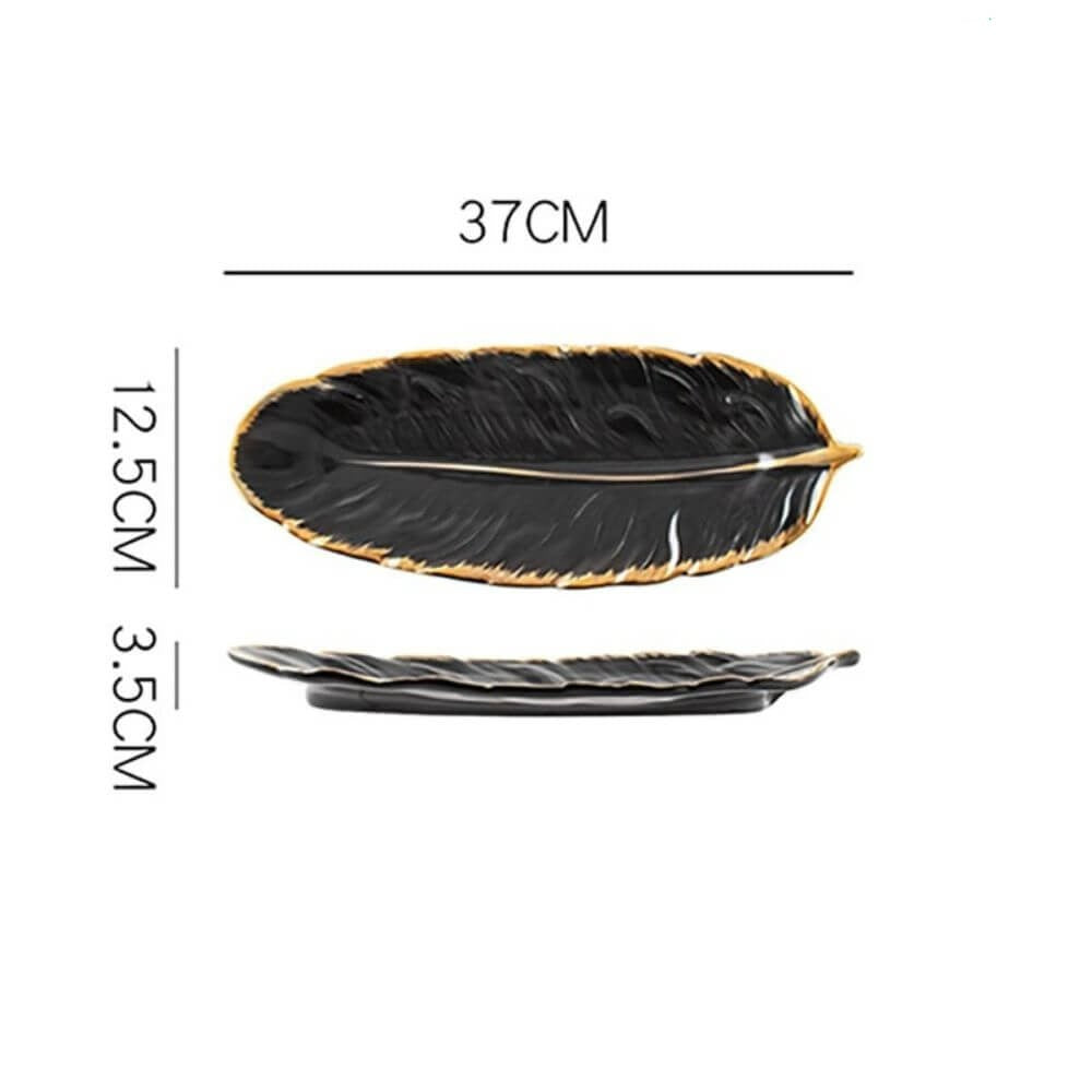 Assiette forme Plume Déco-exotique.fr