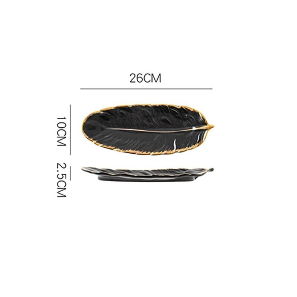 Assiette forme Plume Déco-exotique.fr