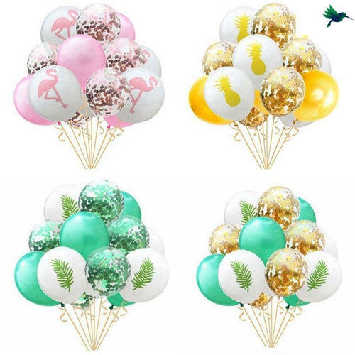 Ballon Confettis Thème Tropical - Déco-exotique.fr