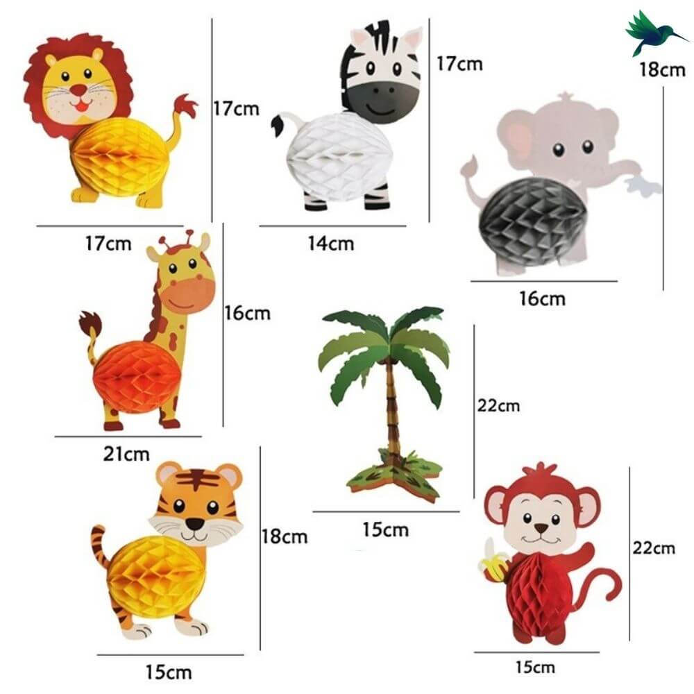 Boule de papier Alvéolé Animaux Déco-exotique.fr