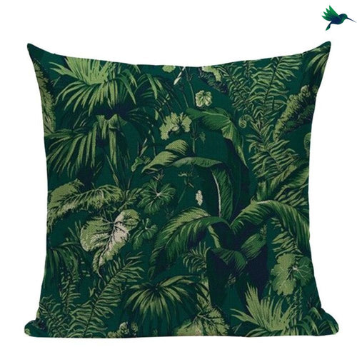 Coussin Jungle Vert Déco-exotique.fr