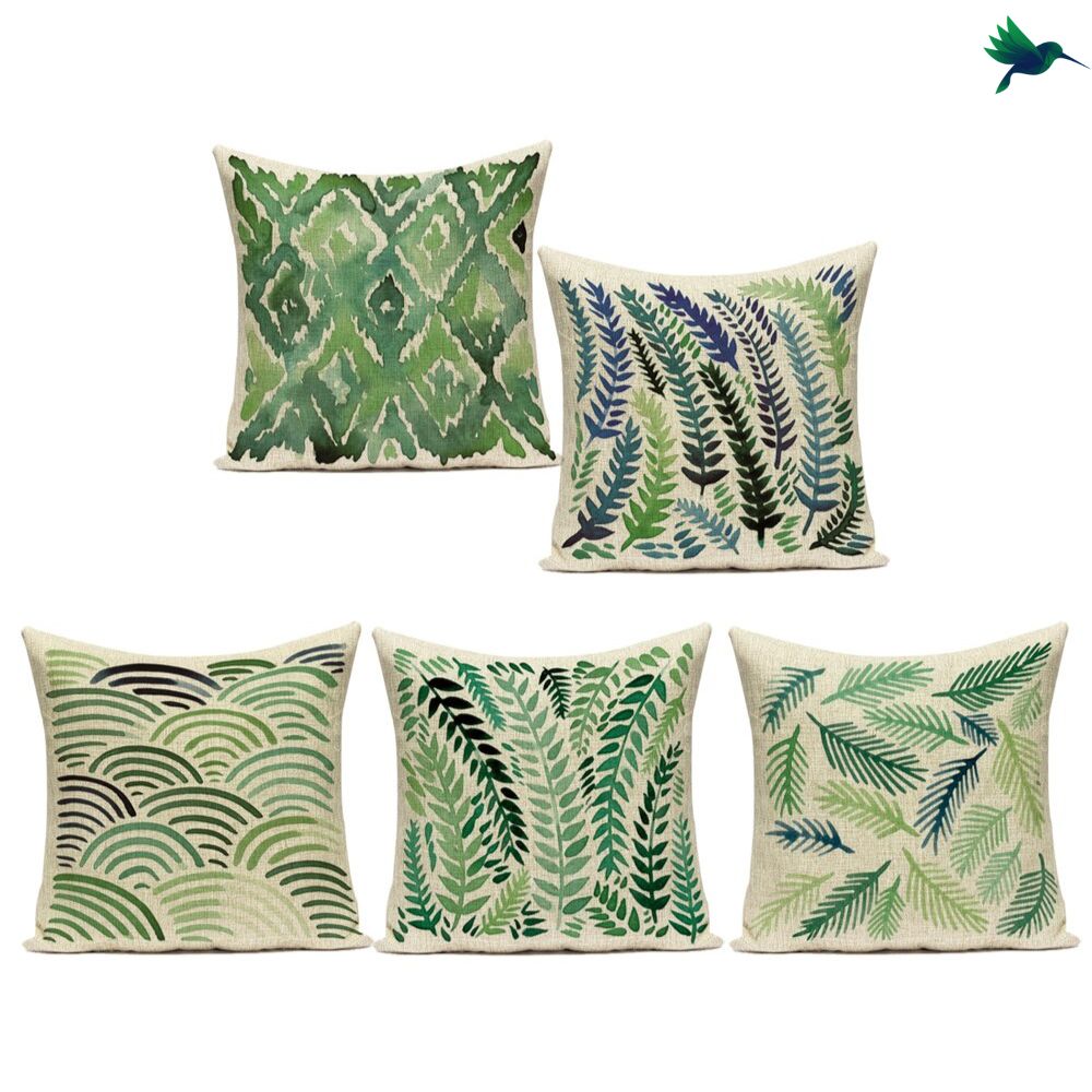 Coussin motif Feuillage Tropical Déco-exotique.fr
