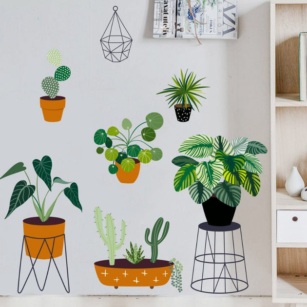 Sticker mural plantes. stickers muraux végétal nature plante pas cher