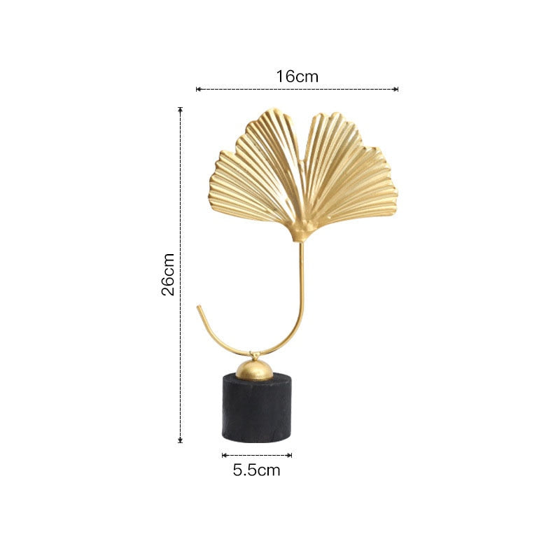 Statue Feuille Ginkgo Déco-exotique.fr