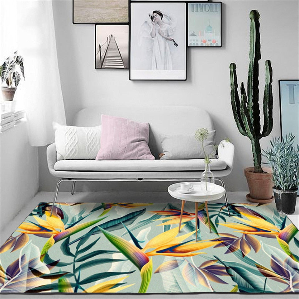 Tapis Jungle Oiseau du Paradis Déco-exotique.fr