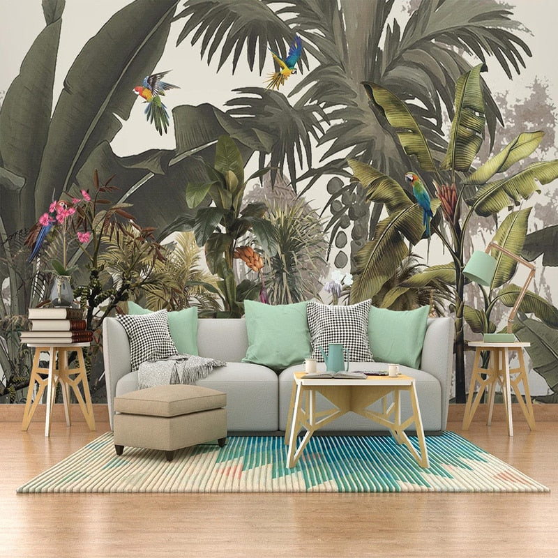 Papier peint Panoramique Jungle Animaux Déco-exotique.fr