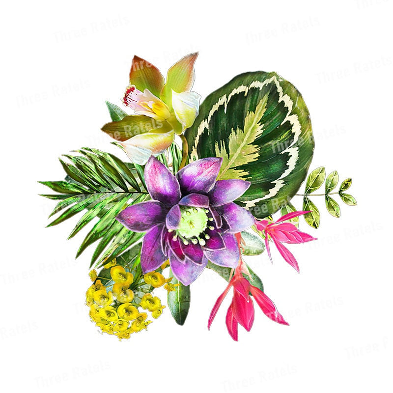 Stickers Fleurs Exotiques Déco-exotique.fr
