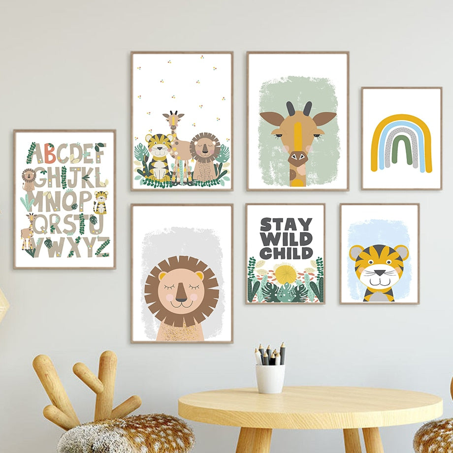 Affiche Jungle Bébé "Stay wild child" Déco-exotique.fr