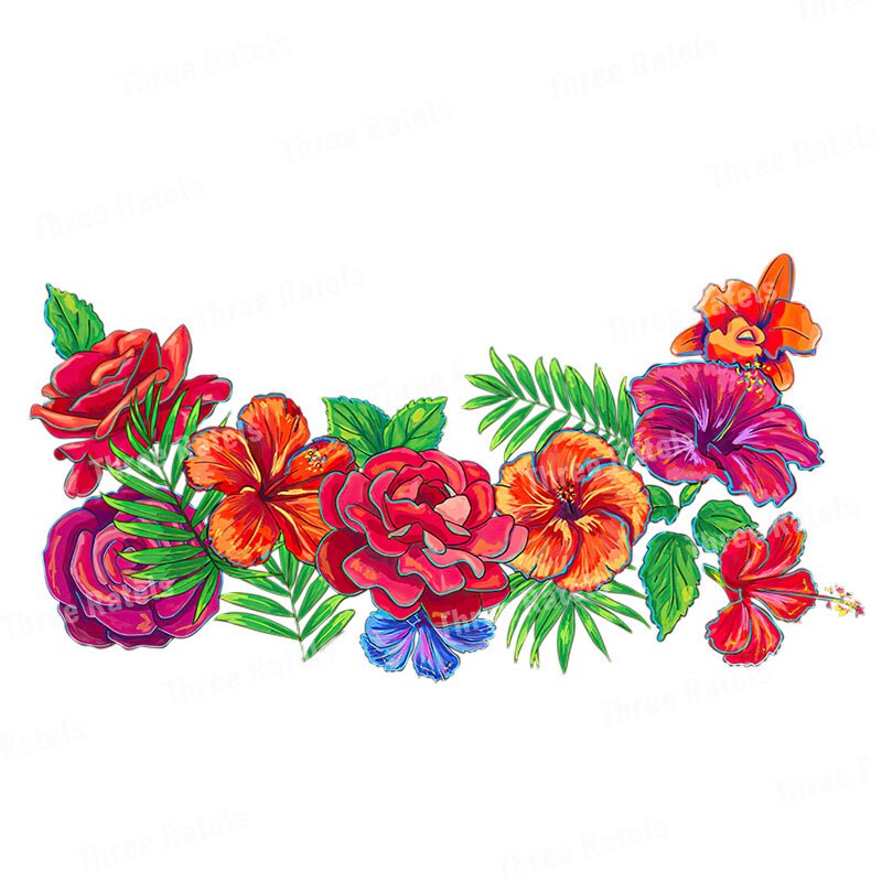 Stickers Fleurs Exotiques Déco-exotique.fr