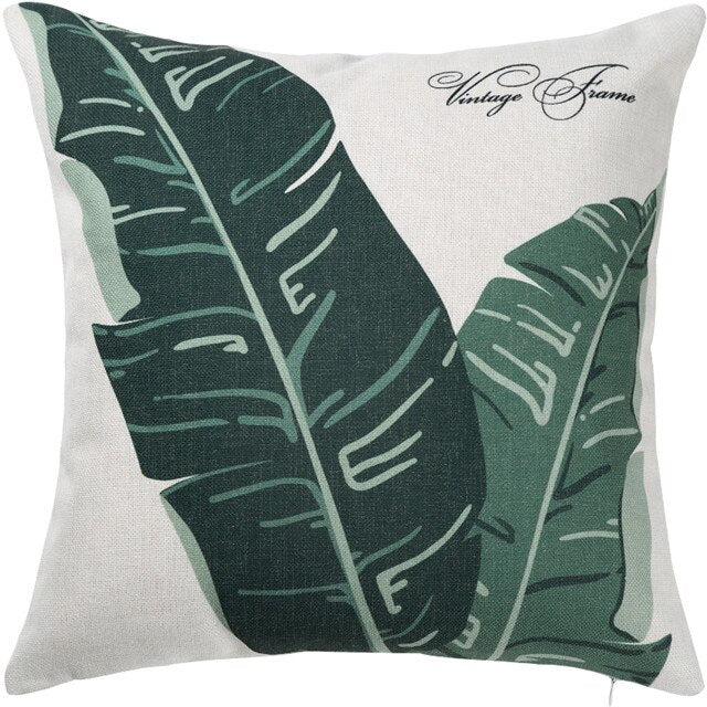 Coussin Feuilles Tropicales Déco-exotique.fr