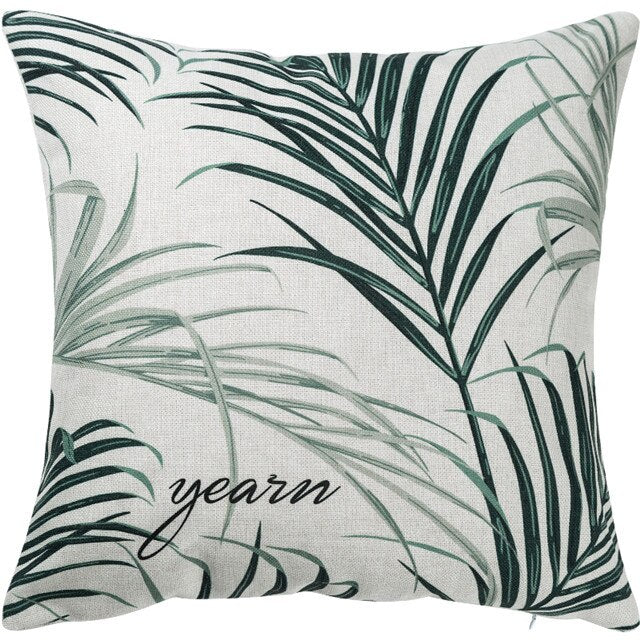 Coussin Feuilles Tropicales Déco-exotique.fr