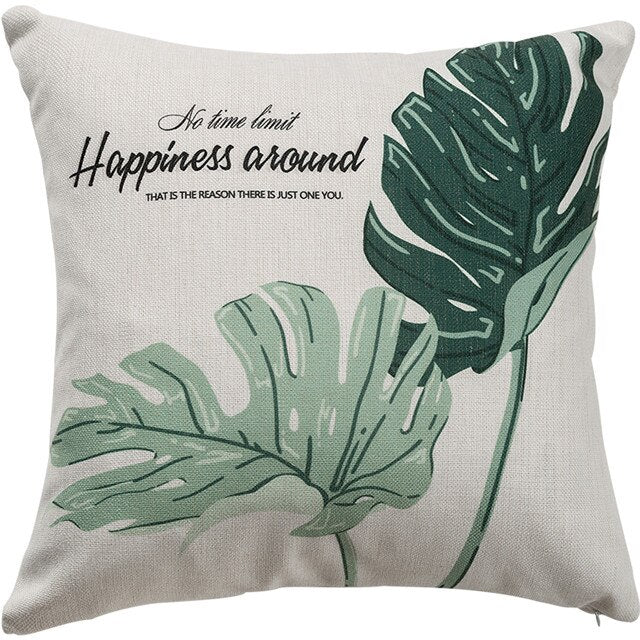 Coussin Feuilles Tropicales Déco-exotique.fr