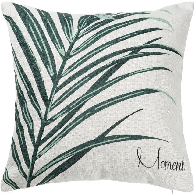 Coussin Feuilles Tropicales Déco-exotique.fr