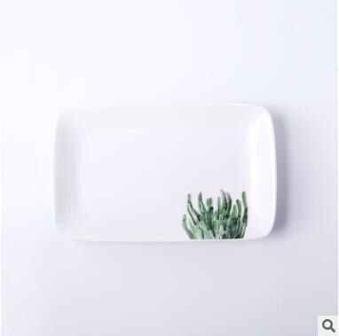 Assiette Rectangulaire motif Tropical Déco-exotique.fr