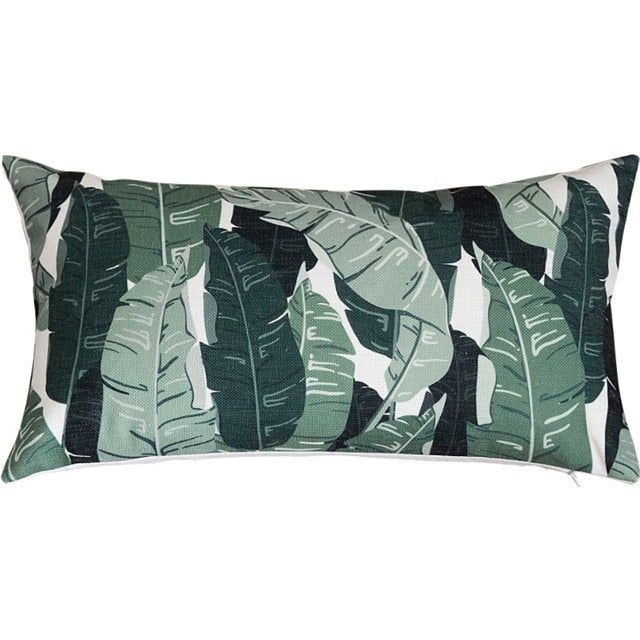 Coussin Feuilles Tropicales Déco-exotique.fr