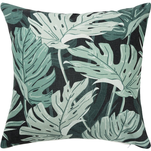 Coussin Feuilles Tropicales Déco-exotique.fr