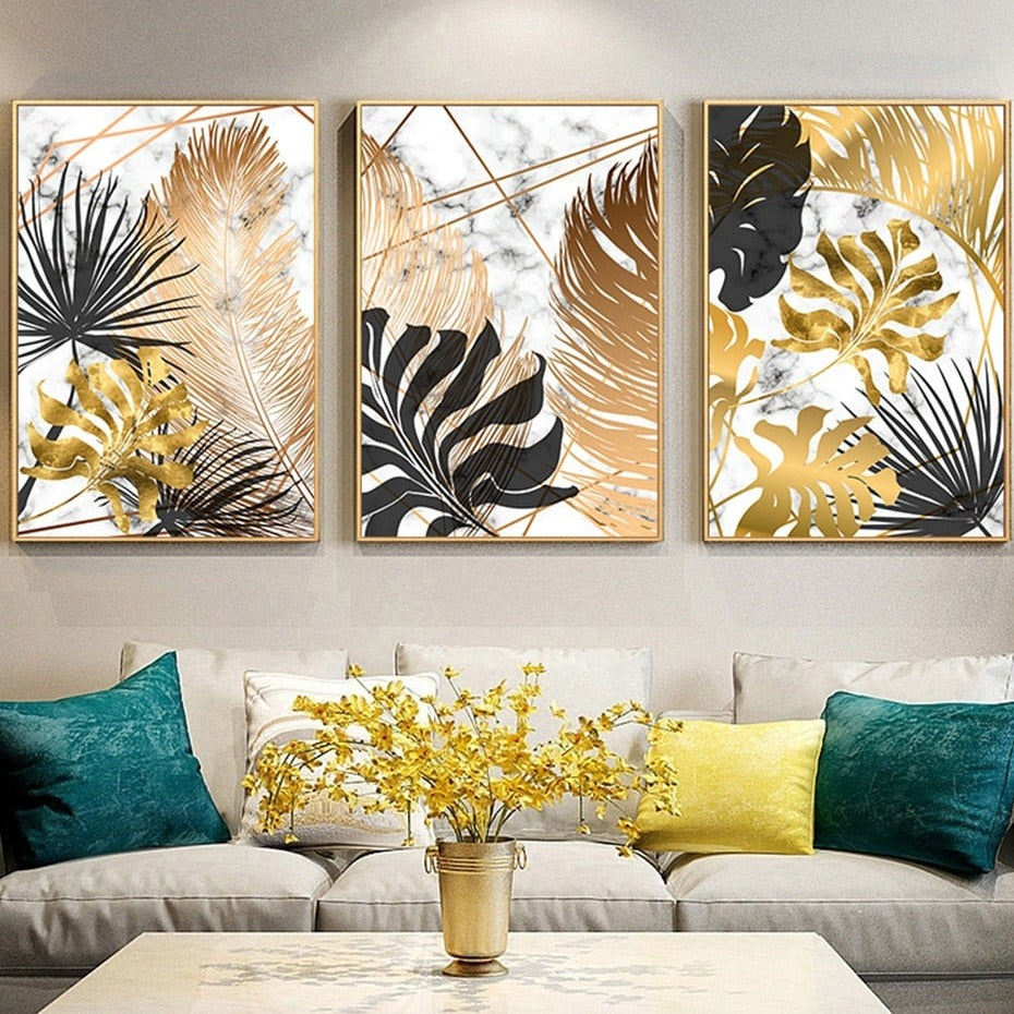Affiche Plante Tropicale Dorée Déco-exotique.fr