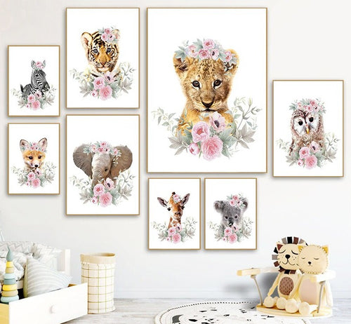 Affiche murale Animaux de la Jungle Déco-exotique.fr