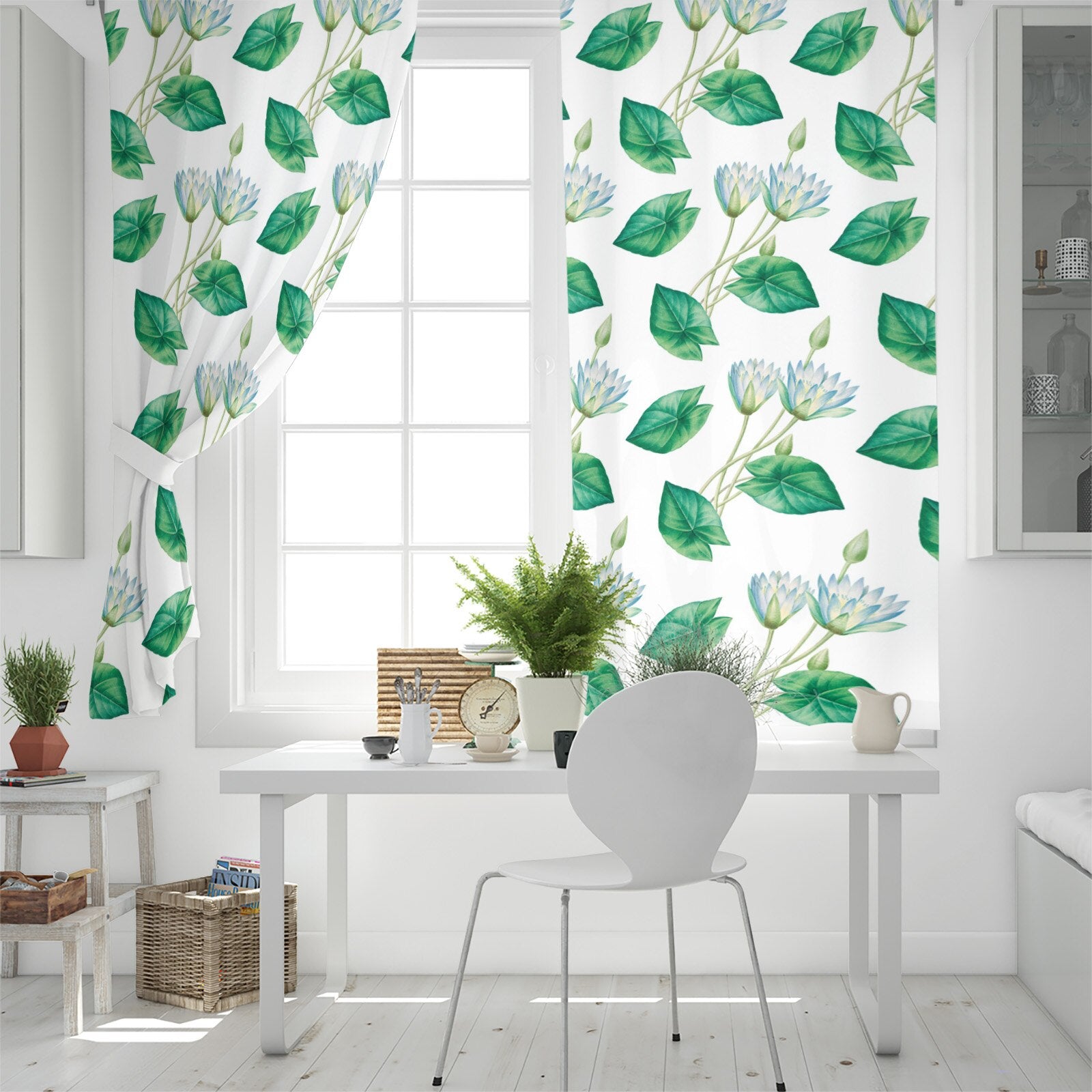 Rideau feuille de Lotus Déco-exotique.fr