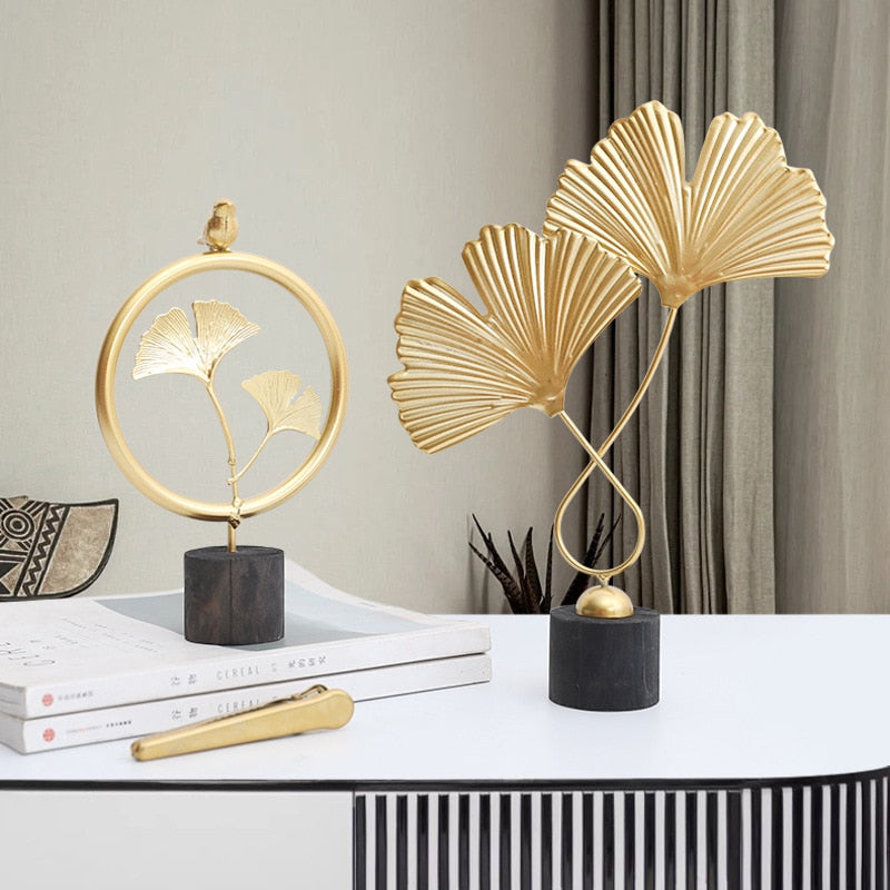 Statue Feuille Ginkgo Déco-exotique.fr