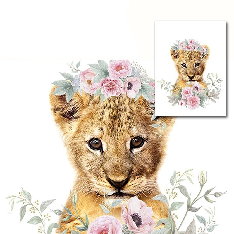 Affiche murale Animaux de la Jungle Déco-exotique.fr