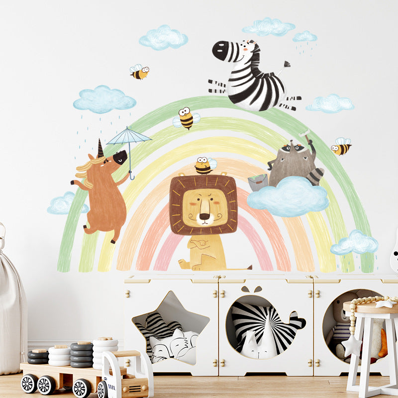Stickers Animaux arc en ciel Déco-exotique.fr