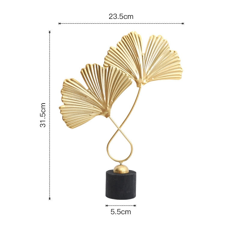 Statue Feuille Ginkgo Déco-exotique.fr