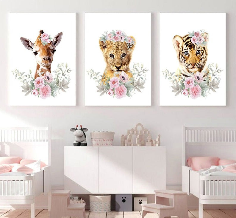 Affiche murale Animaux de la Jungle Déco-exotique.fr