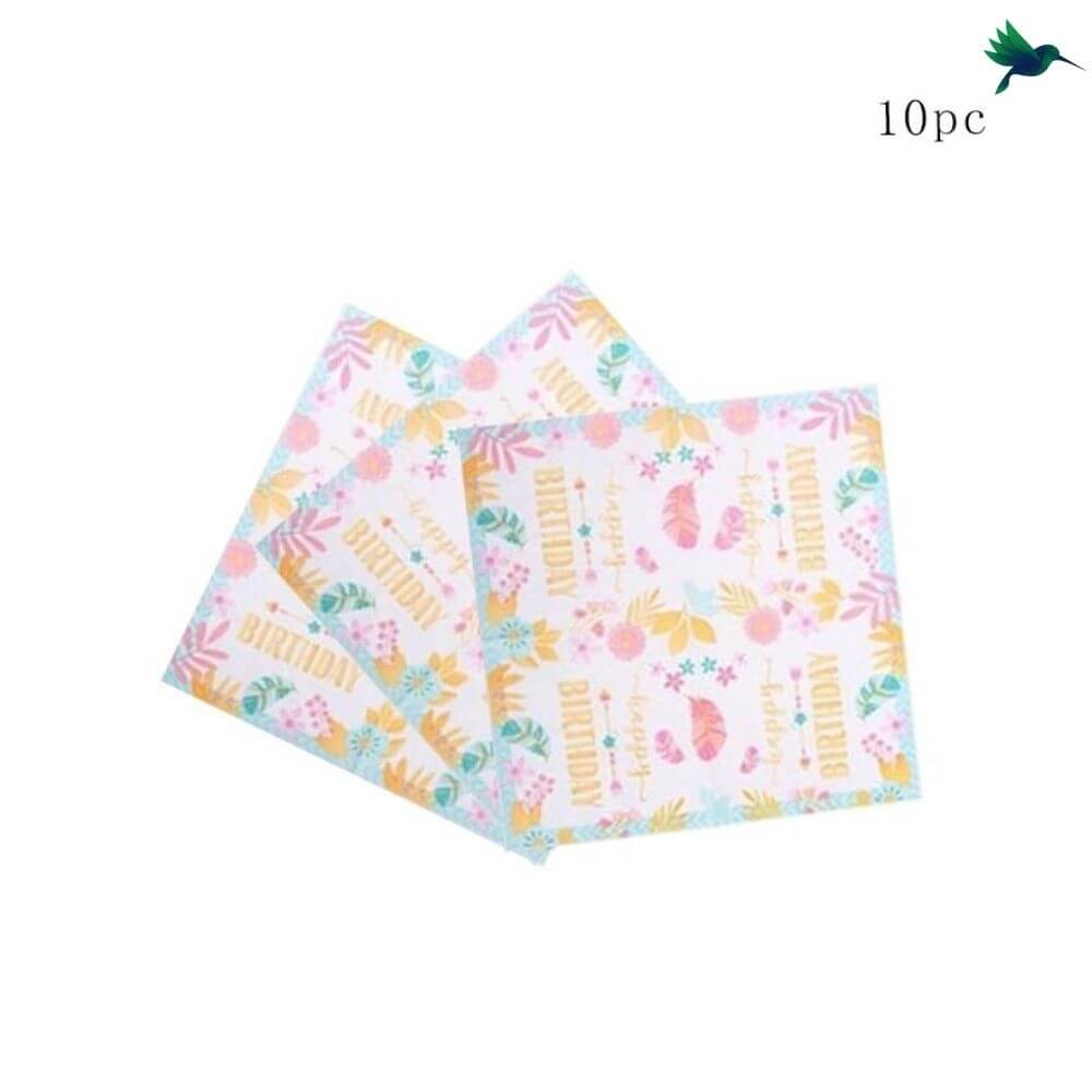 Kit Vaisselle Jetable Anniversaire Tropical Déco-exotique.fr