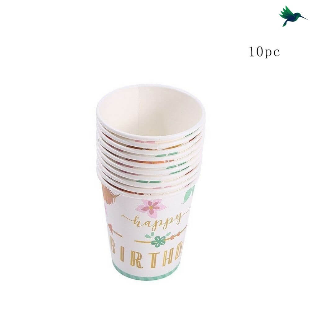 Kit Vaisselle Jetable Anniversaire Tropical Déco-exotique.fr