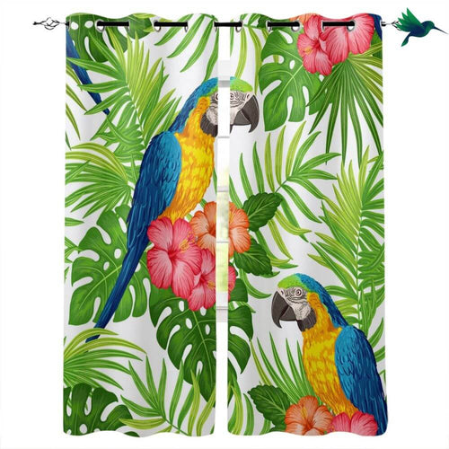 Rideau Jungle Perroquet- Déco Exotique