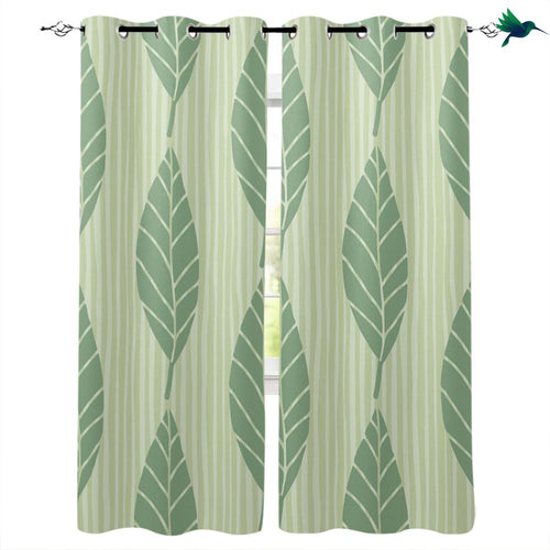 Rideau Vert Feuille Déco-exotique.fr