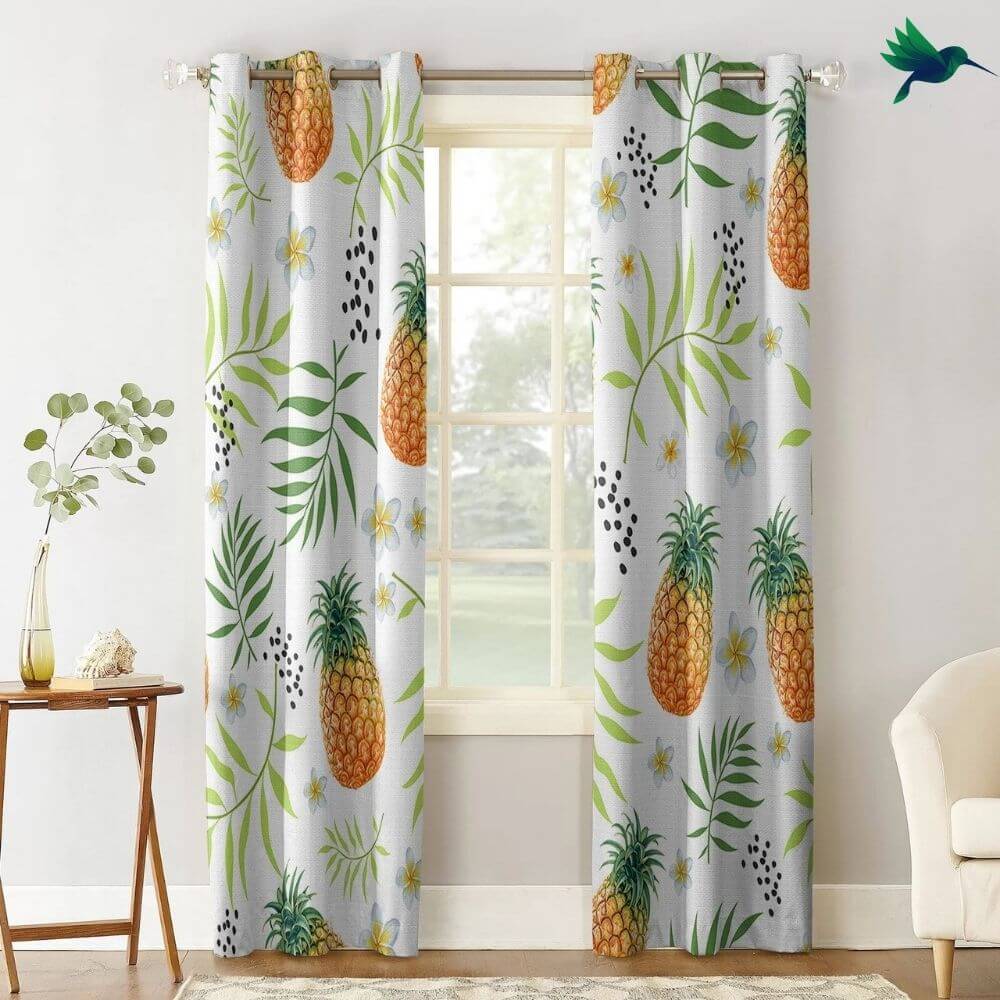 Rideau motif Ananas Déco-exotique.fr