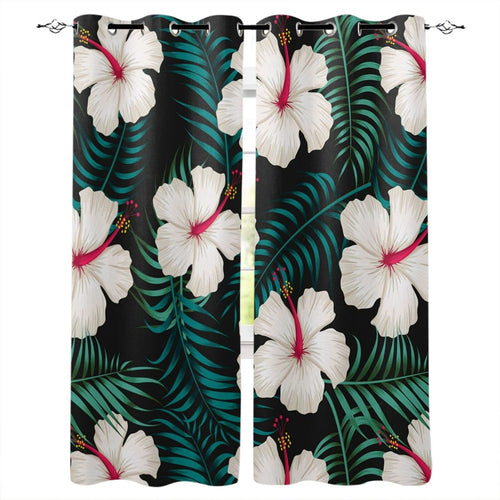 Rideau Jungle Hibiscus Déco-exotique.fr