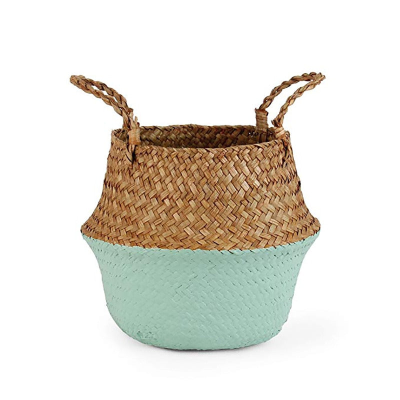 Panier en osier Bicolore Déco-exotique.fr