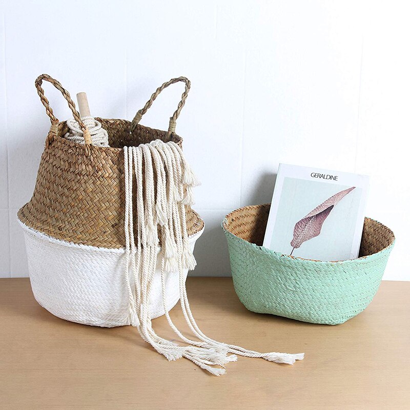 Panier en osier Bicolore Déco-exotique.fr